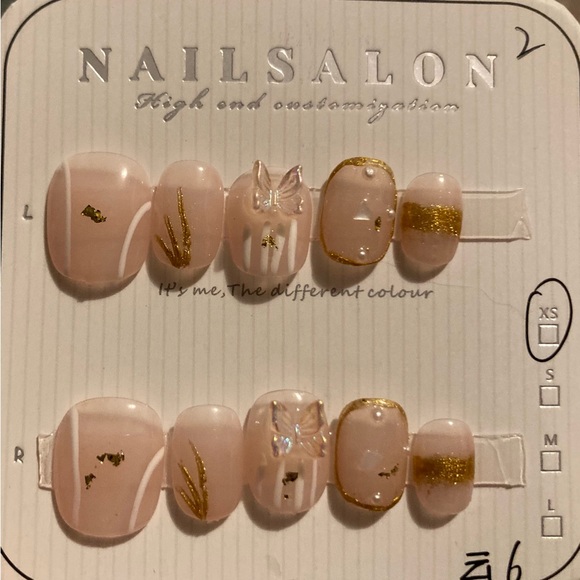 10Pcs XS Short Wearable Natural Colour 🦋 Full Cover Press On Nails Decoration - Picture 2 of 6